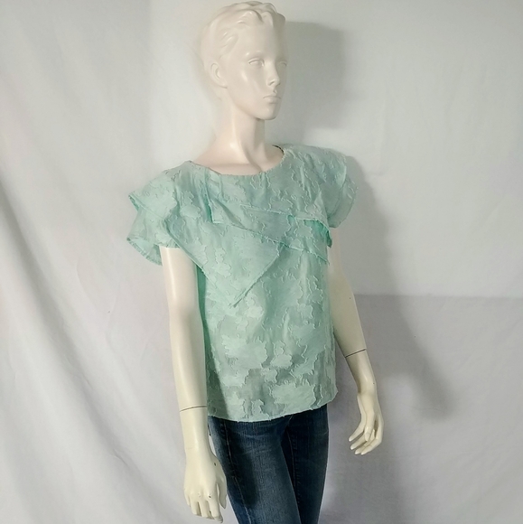 Wren Bib Front Embroidered Silk Top - Picture 2 of 8